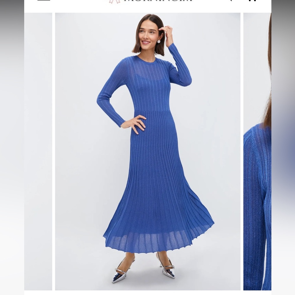 Tuckernuck Cobalt Shimmer Knit Cammie Dress